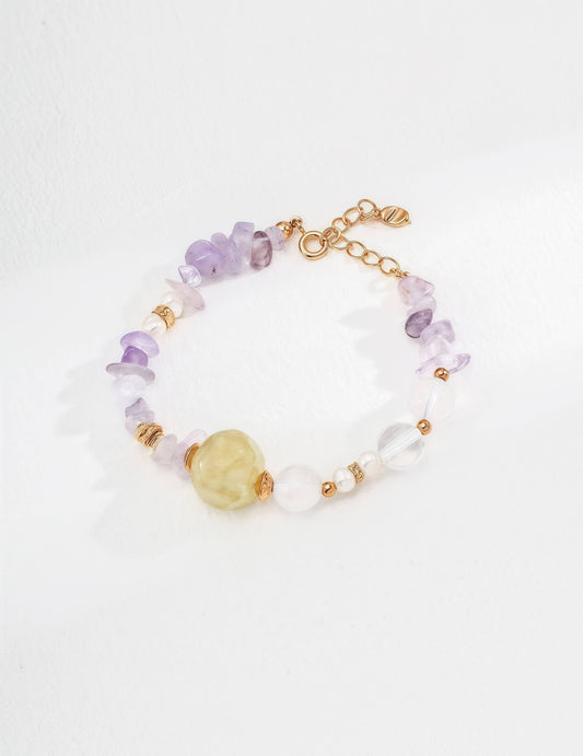 S925 Sterling Silver Bracelet with Colorful Crystals