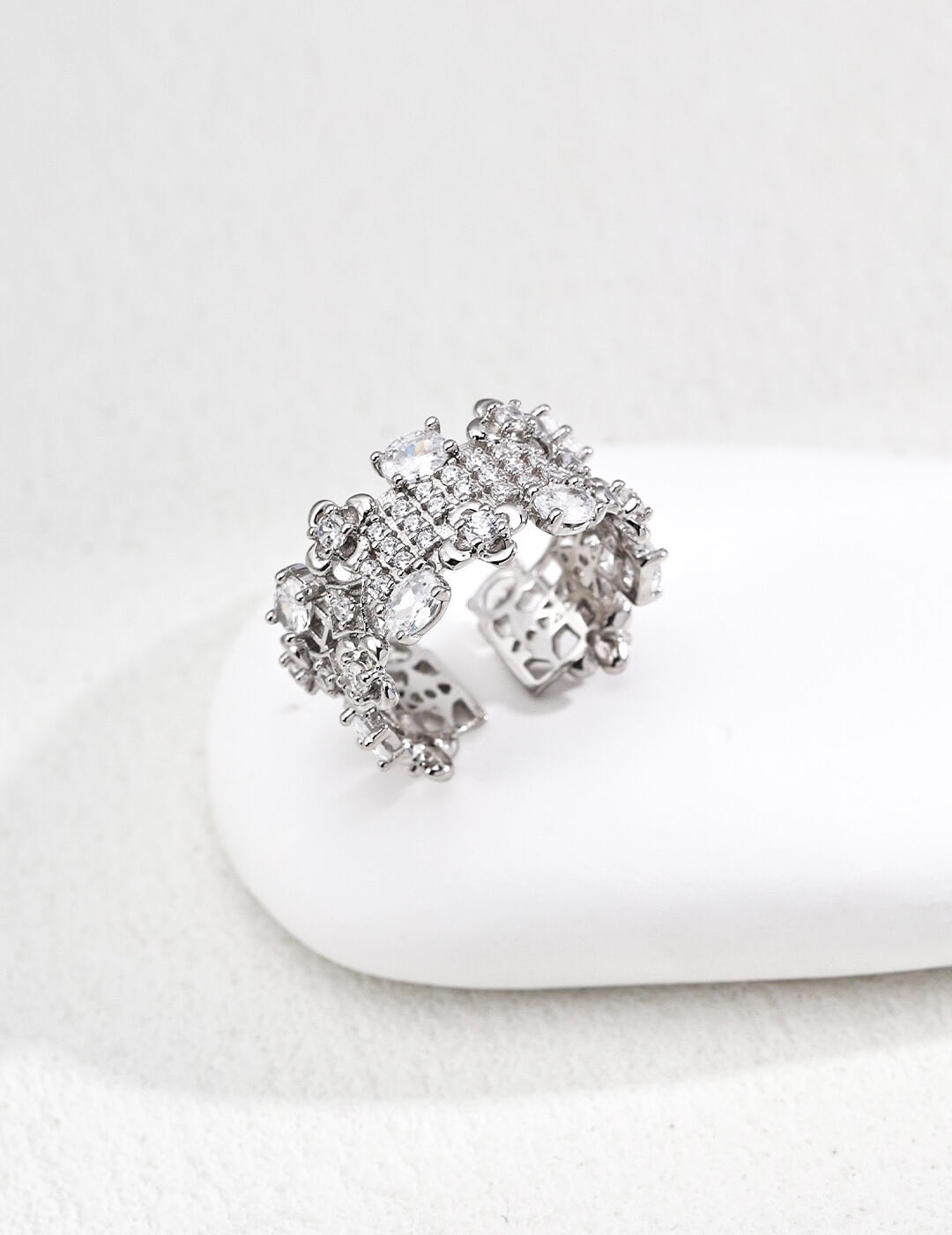 Minimalist S925 Silver Zircon Ring