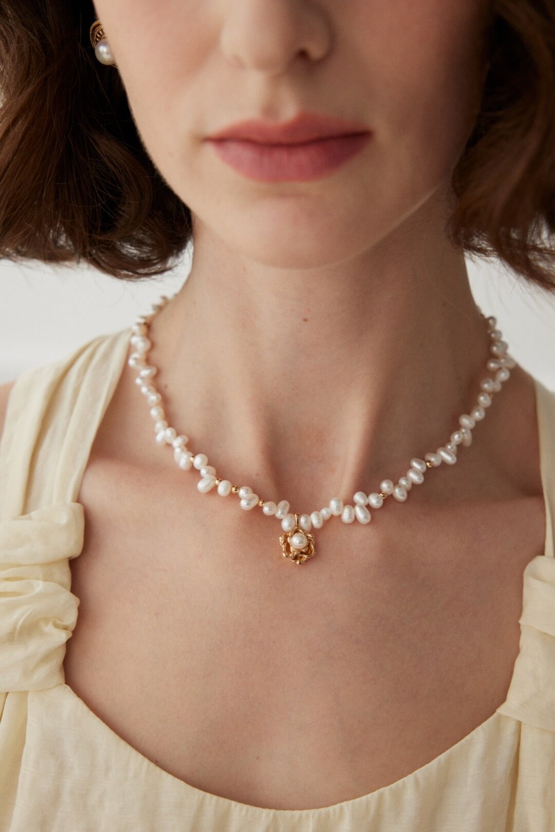 Vintage Camellia Pearl Pendant | Best Seller