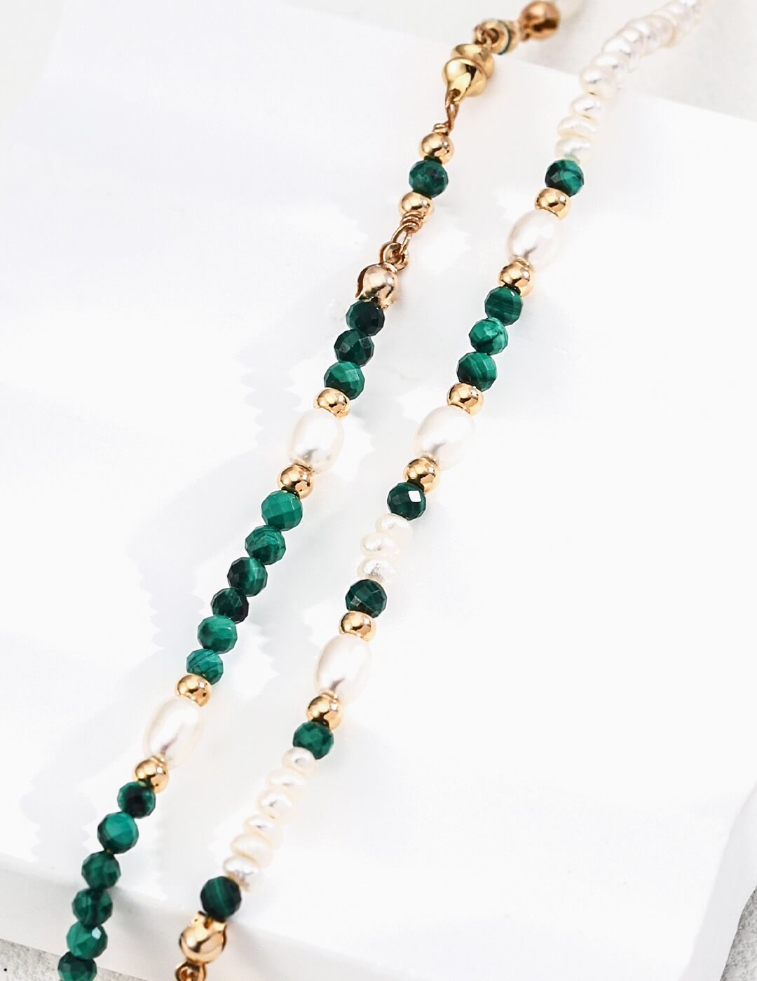 Timeless Pearl & Malachite Set | S925 Silver Vintage Design