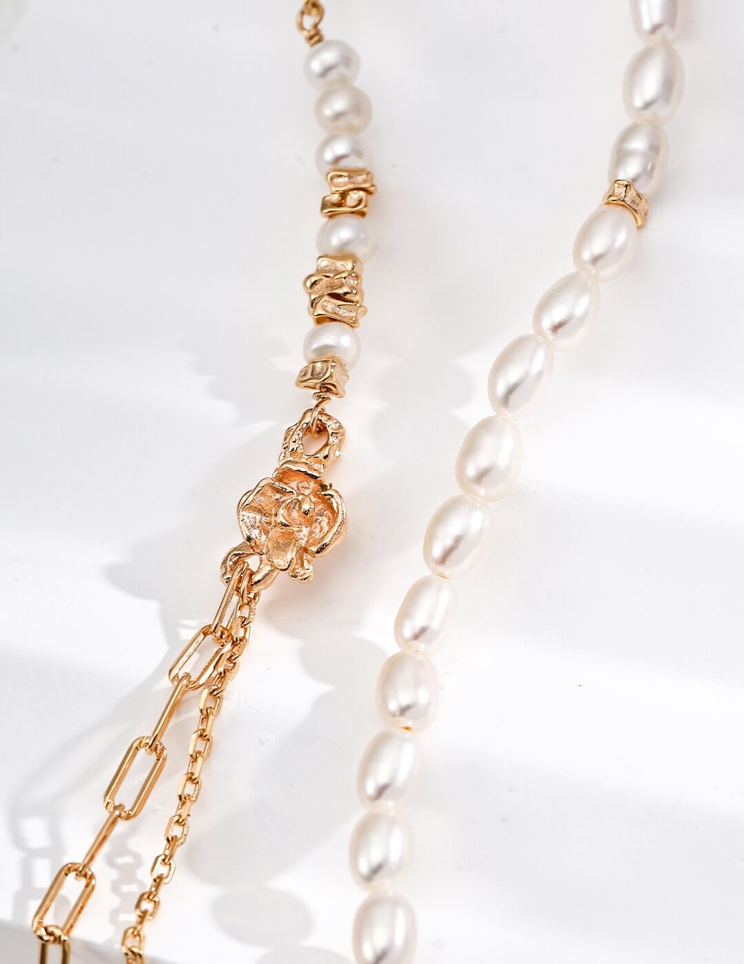 S925 Silver Vintage Pearl Jewelry Set (Necklace & Bracelet)