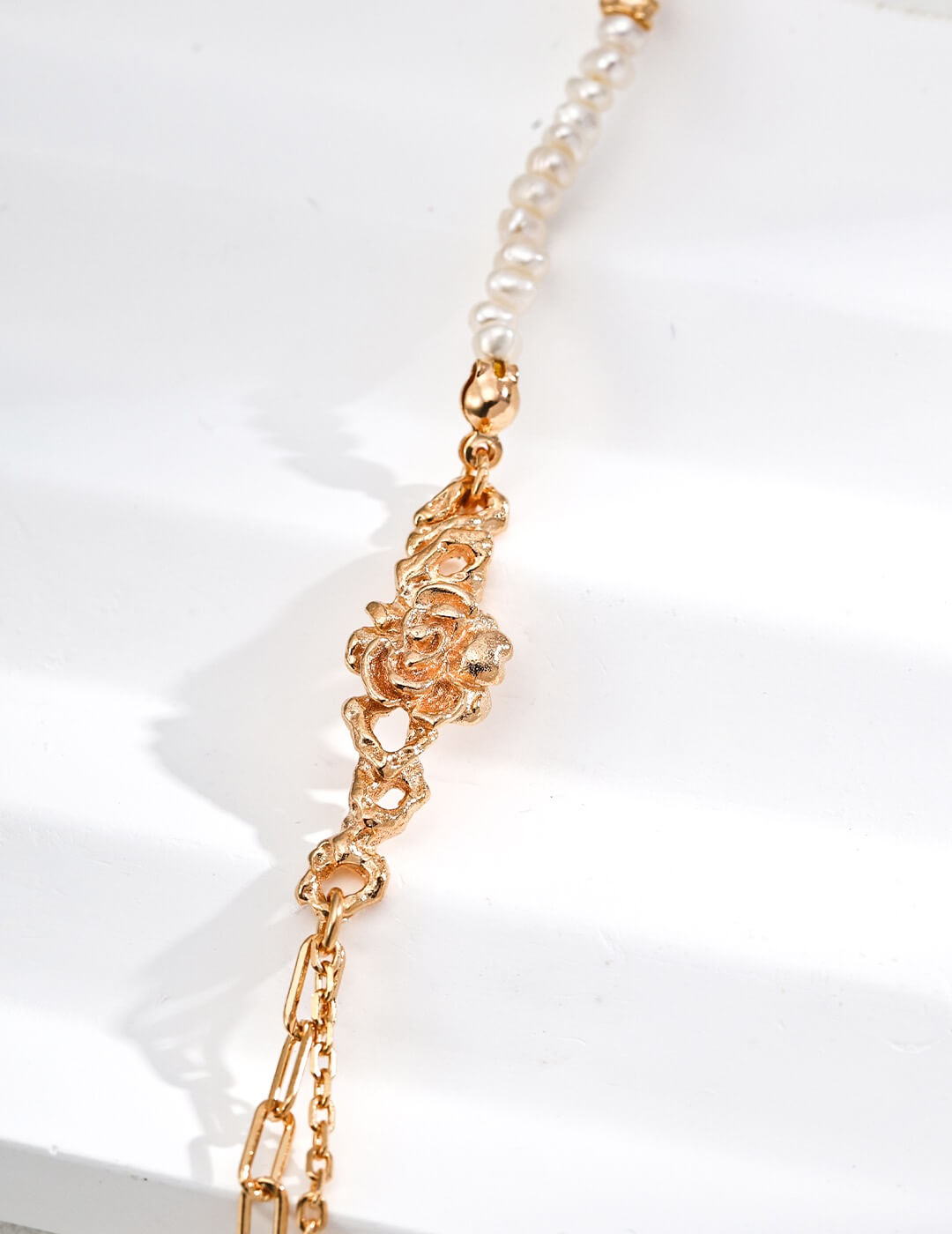 S925 Silver Vintage Pearl Jewelry Set (Necklace & Bracelet)