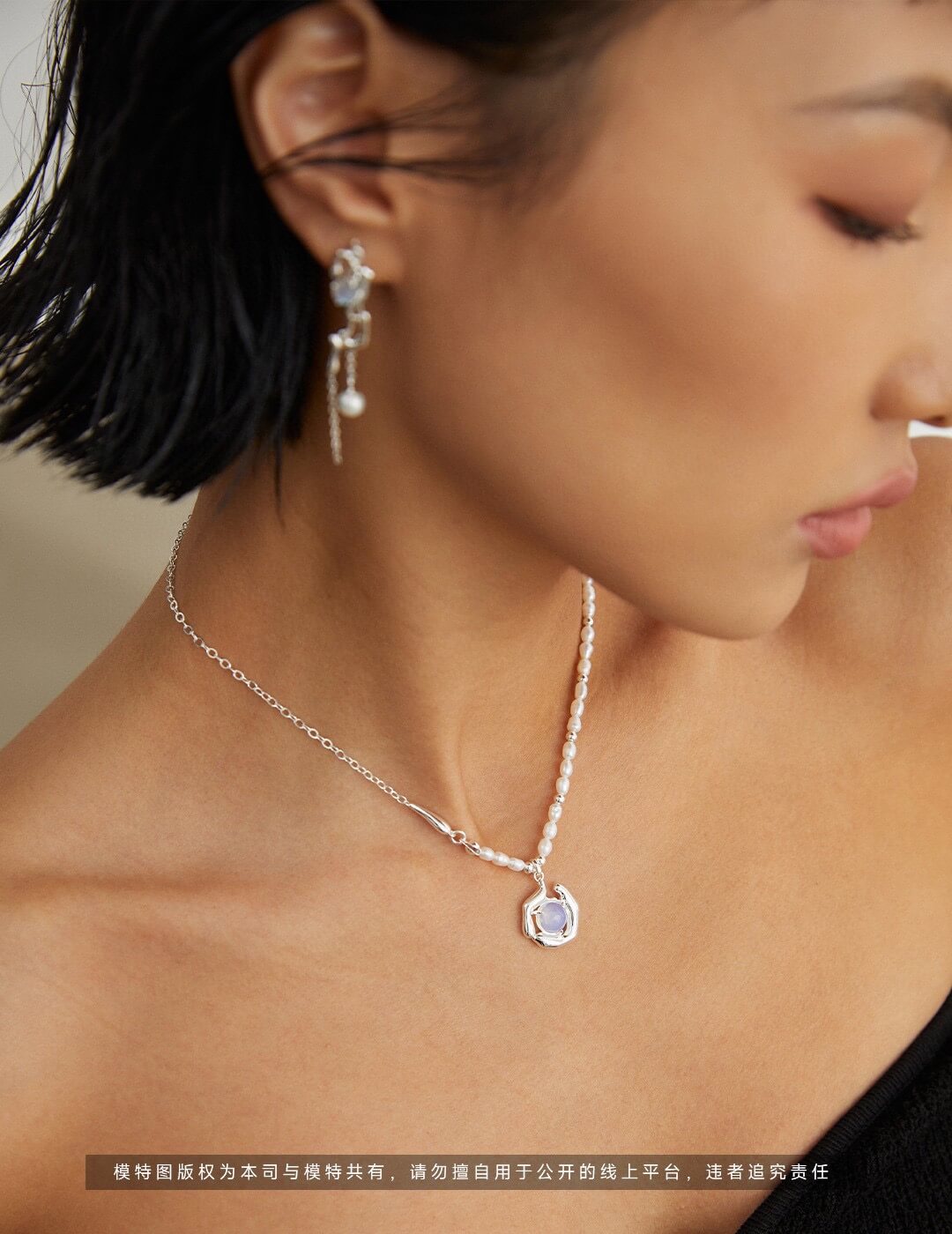 S925 Silver 18K Gold Plated Opal Necklace