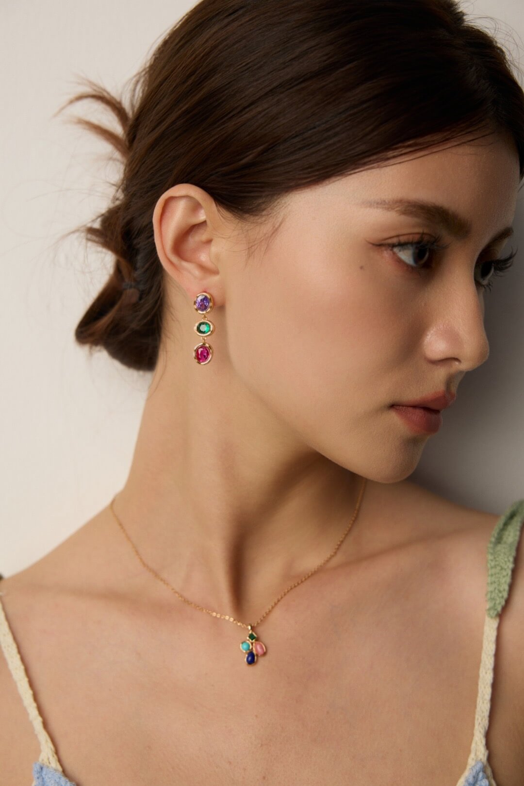 Fashion Colorful Zircon Earrings