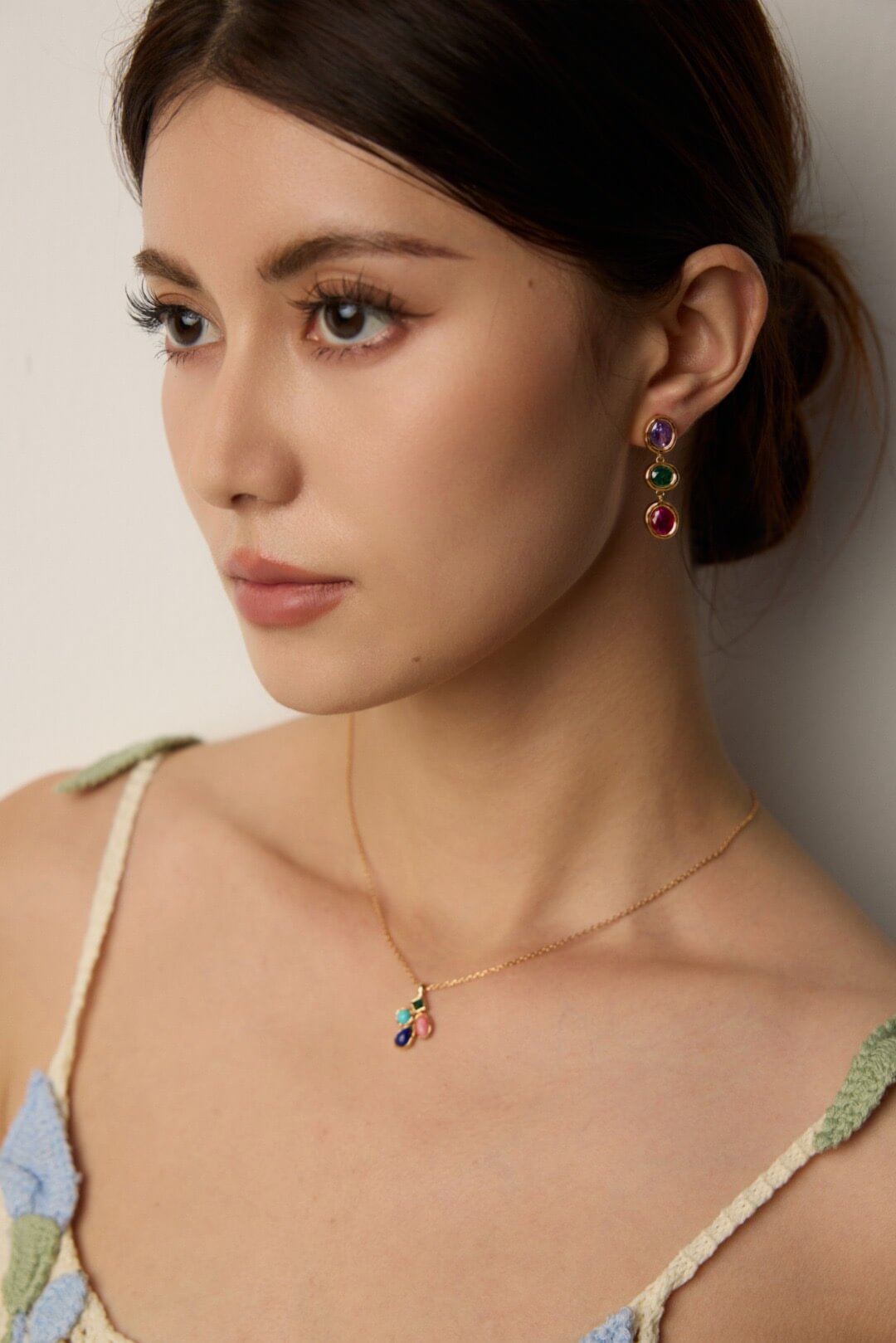 Fashion Colorful Zircon Earrings
