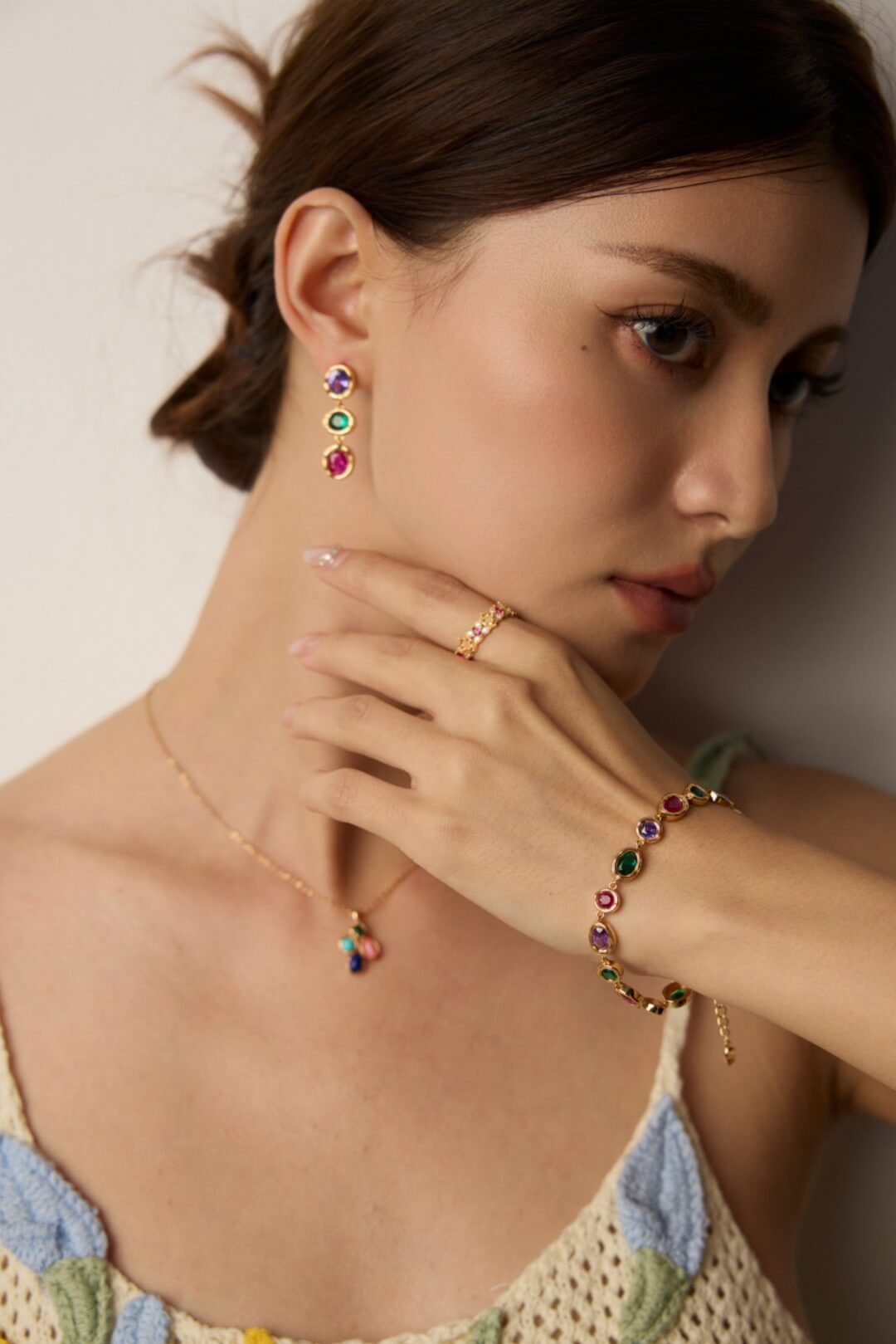 Fashion Colorful Zircon Earrings