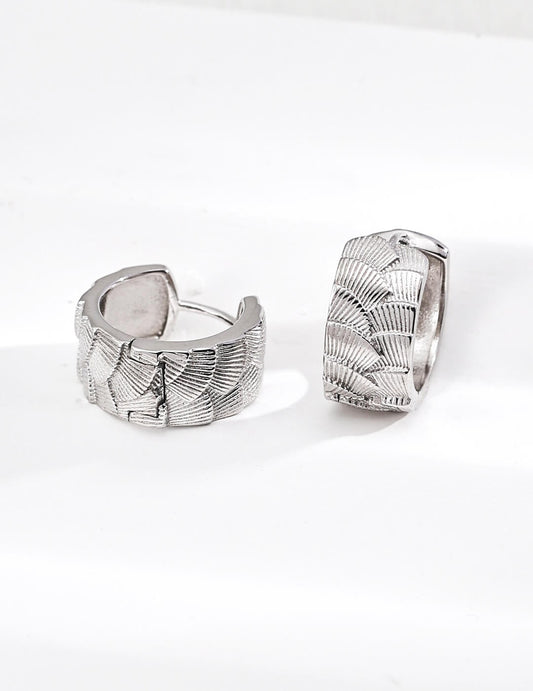 Engraved Sterling Silver Vintage Earrings in Gold-Plated S925