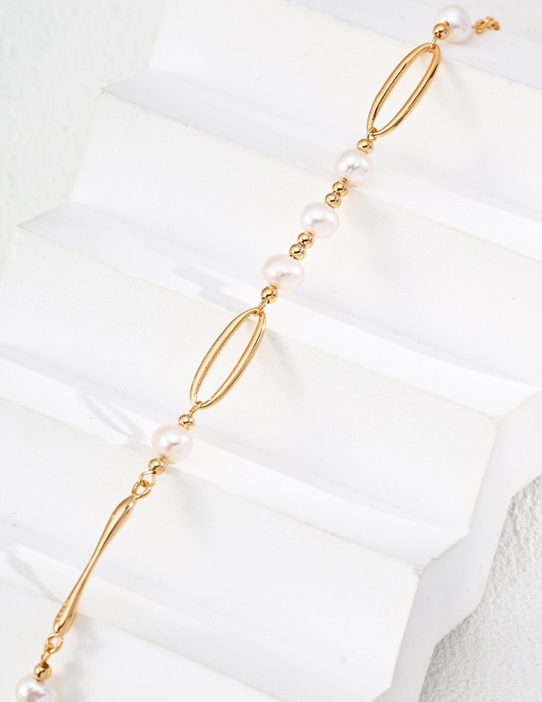 Minimalist Natural Pearl Necklace, Gold-Plated S925 Silver