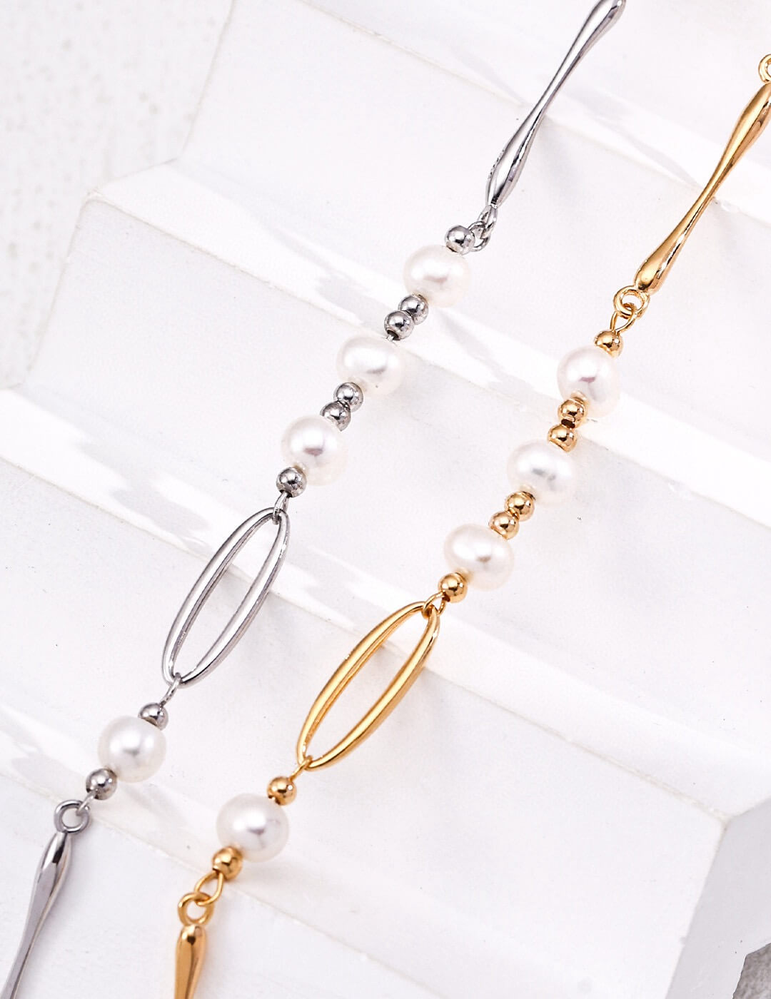 Minimalist Natural Pearl Necklace, Gold-Plated S925 Silver