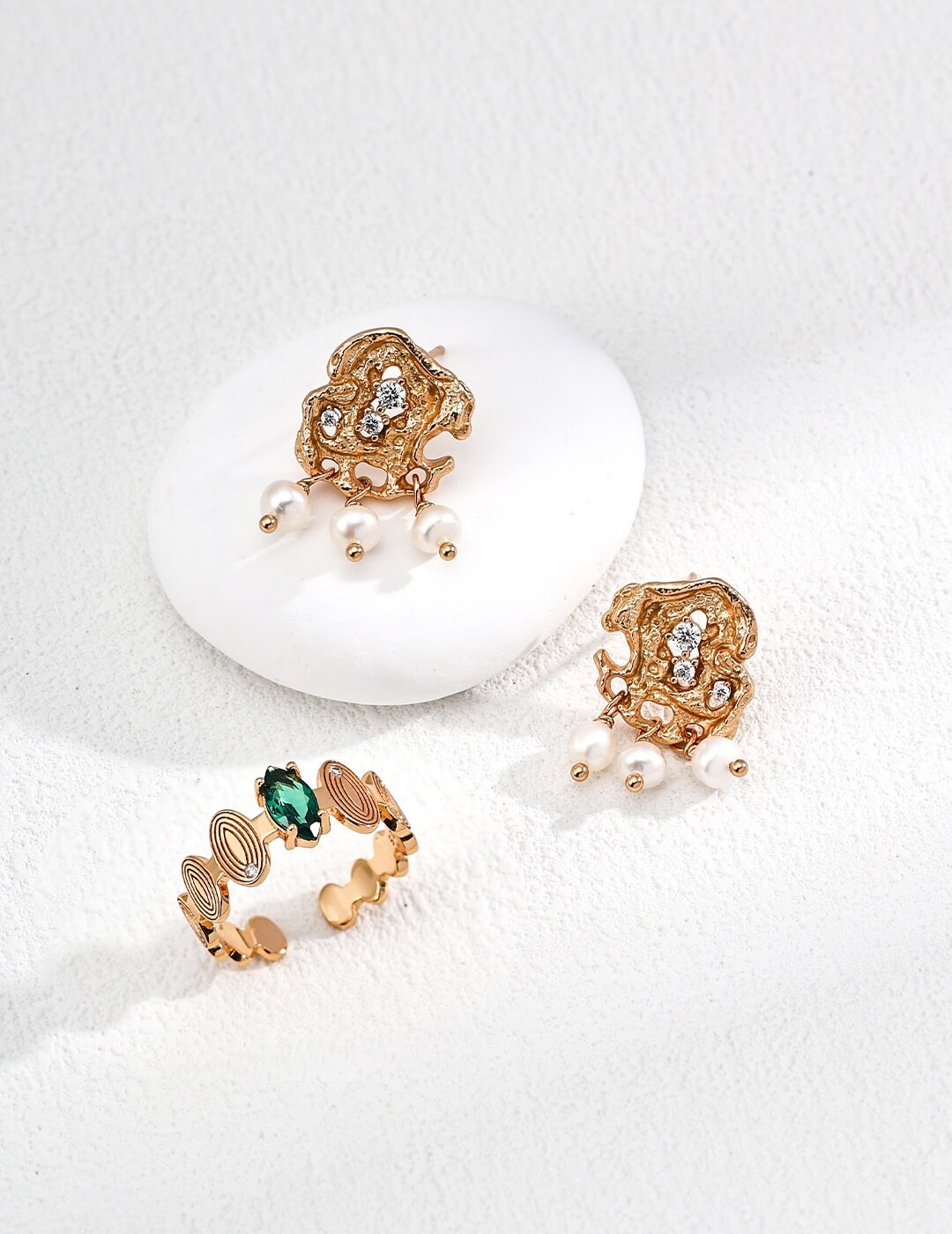 Minimalist Designer Ring in Gold-Plated S925 Silver