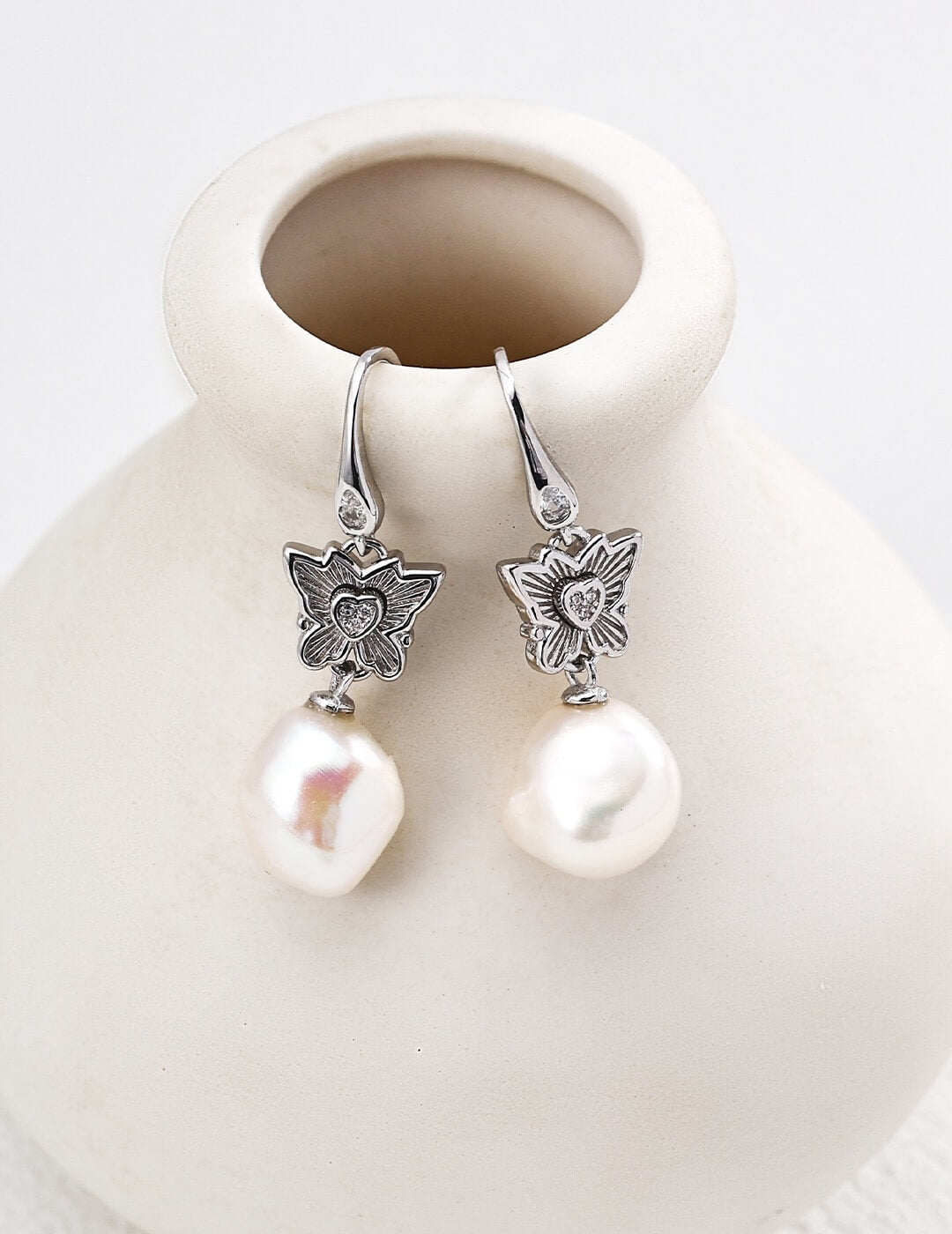 Timeless Pearl Earrings, Gold-Plated Sterling Silver