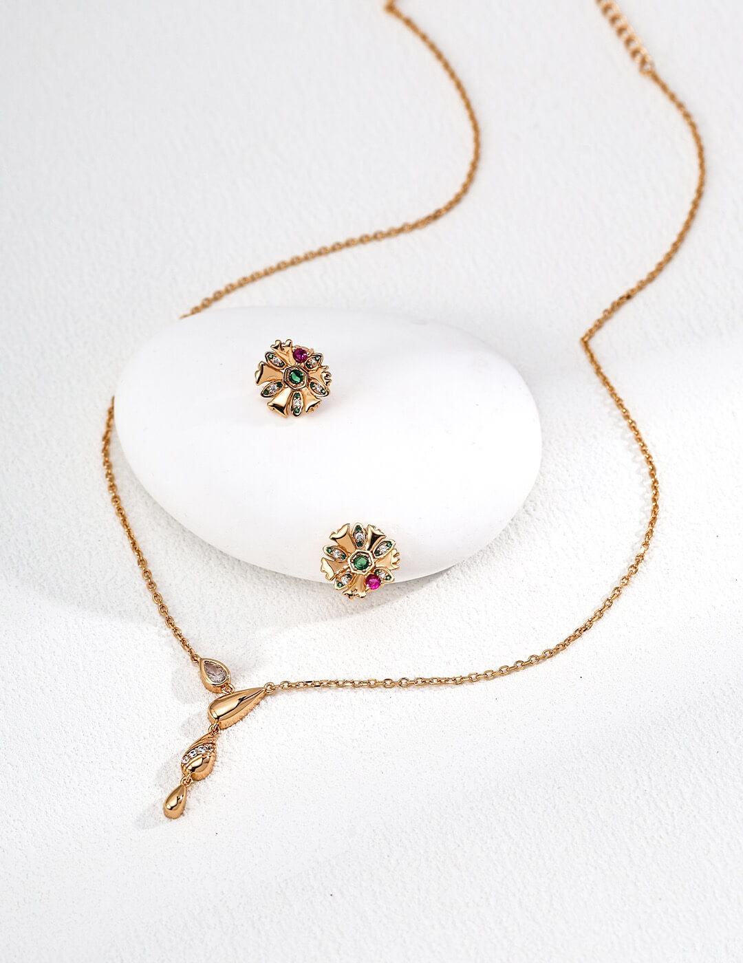 Minimalist Zircon Necklace, 18K Gold Vermeil