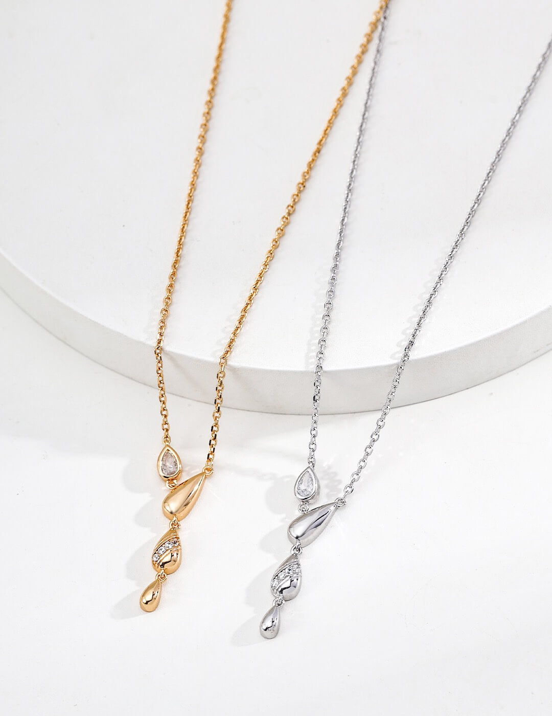 Minimalist Zircon Necklace, 18K Gold Vermeil