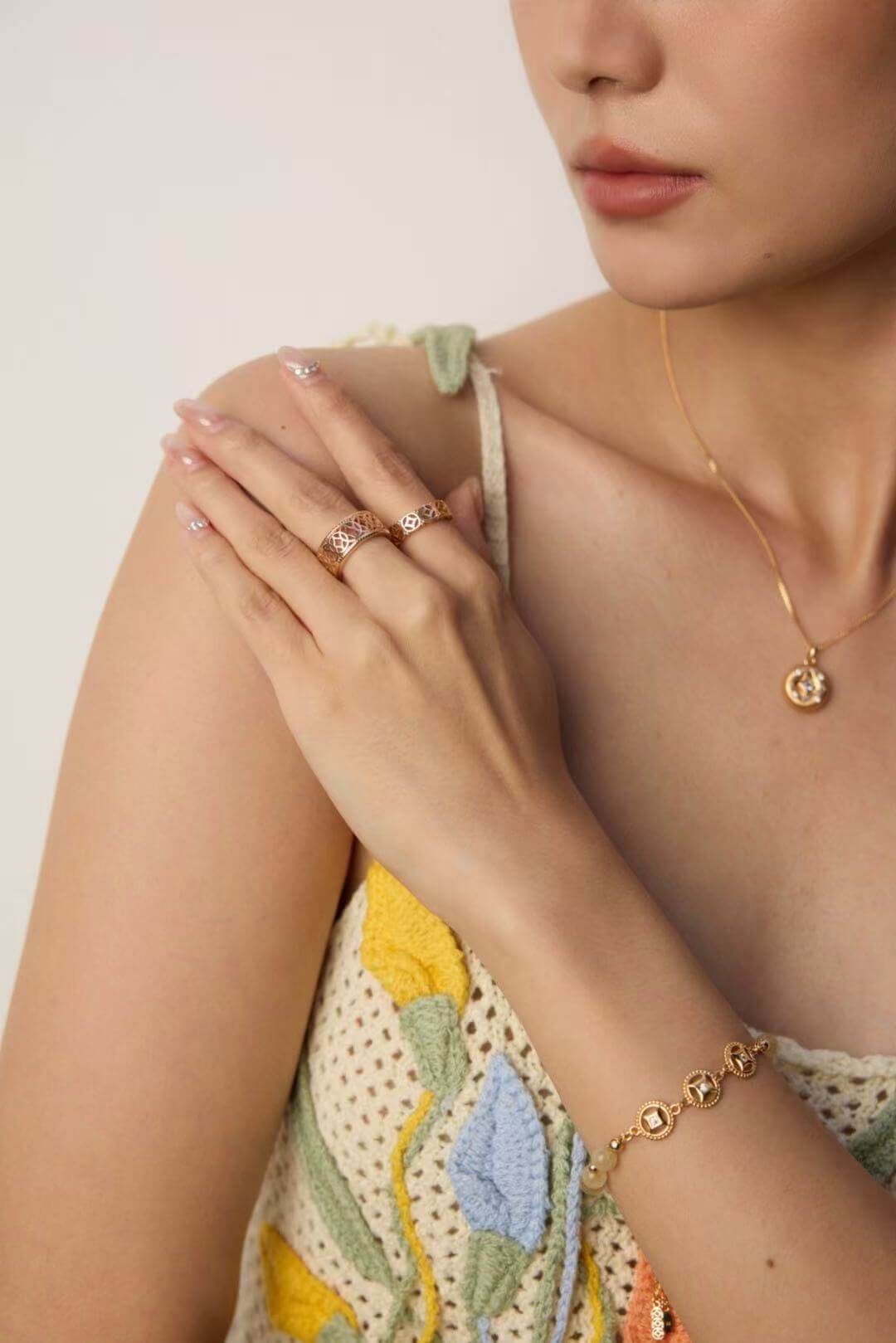 Fortune Series Ring, Gold-Plated S925 Silver