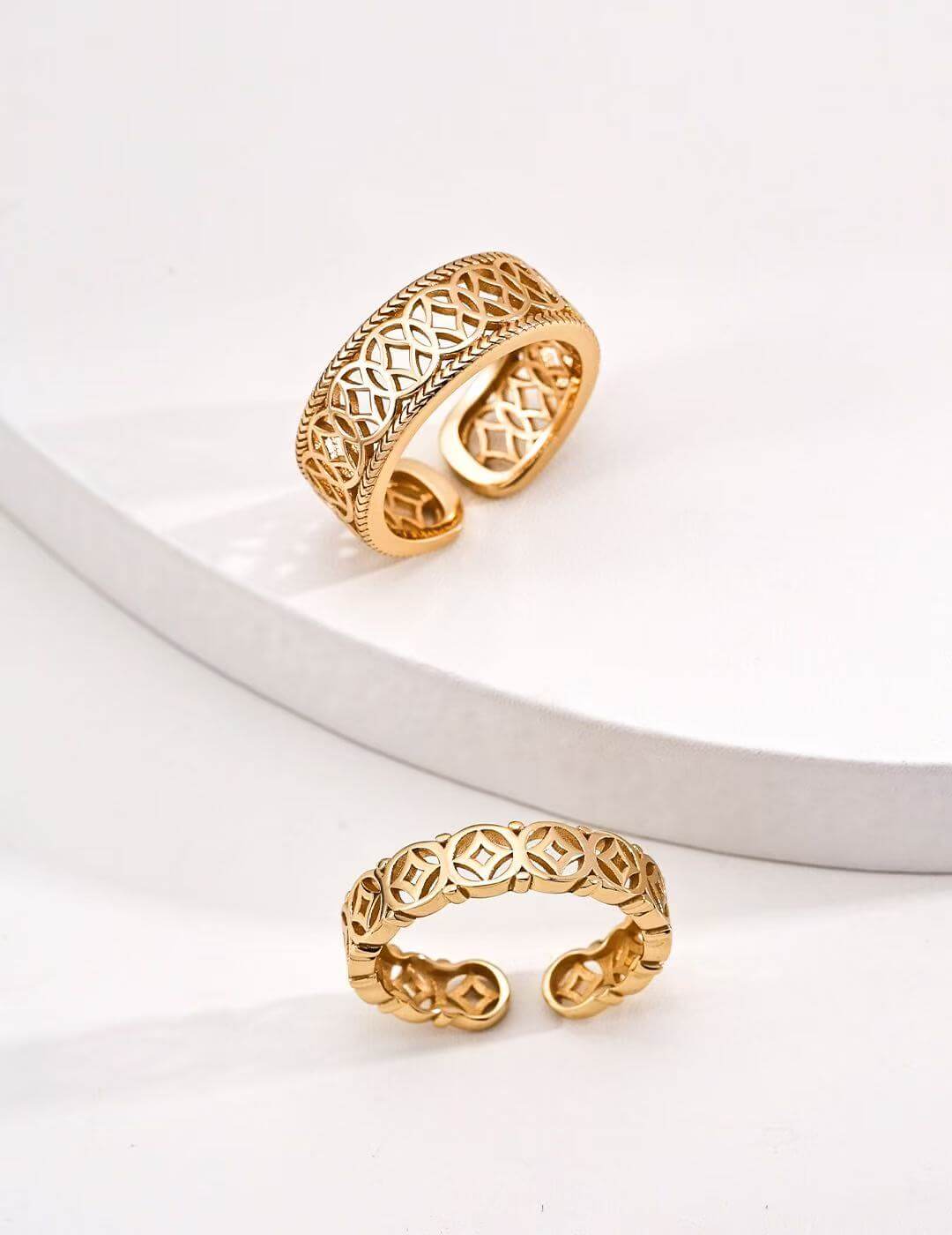 Fortune Series Ring, Gold-Plated S925 Silver