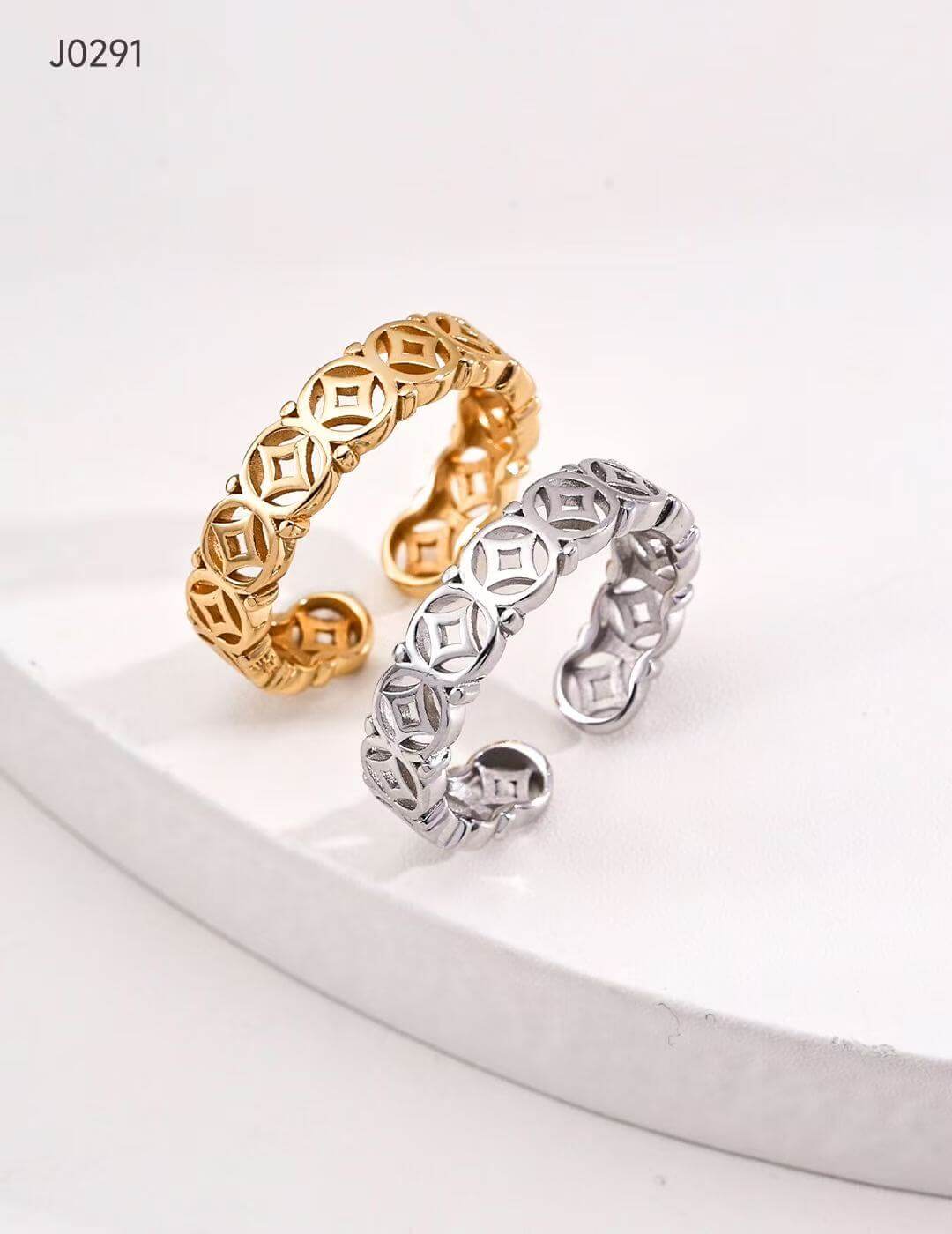 Fortune Series Ring, Gold-Plated S925 Silver
