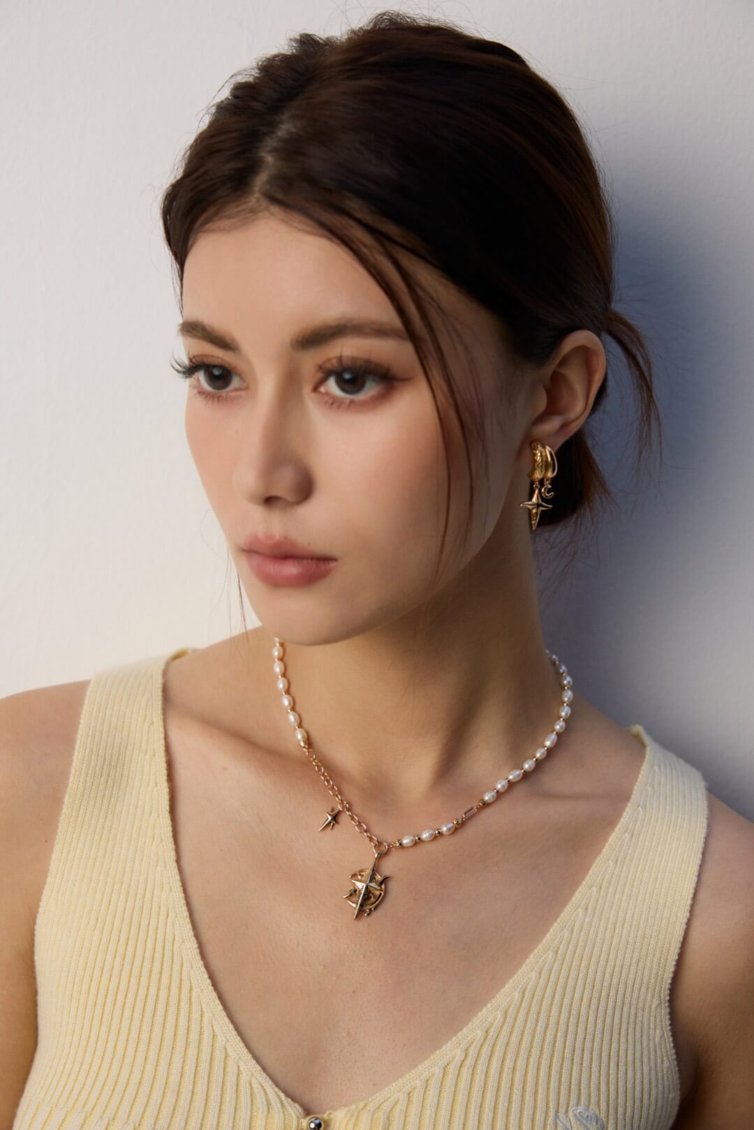 Vintage Pearl Necklace | Gold-Plated S925 Silver