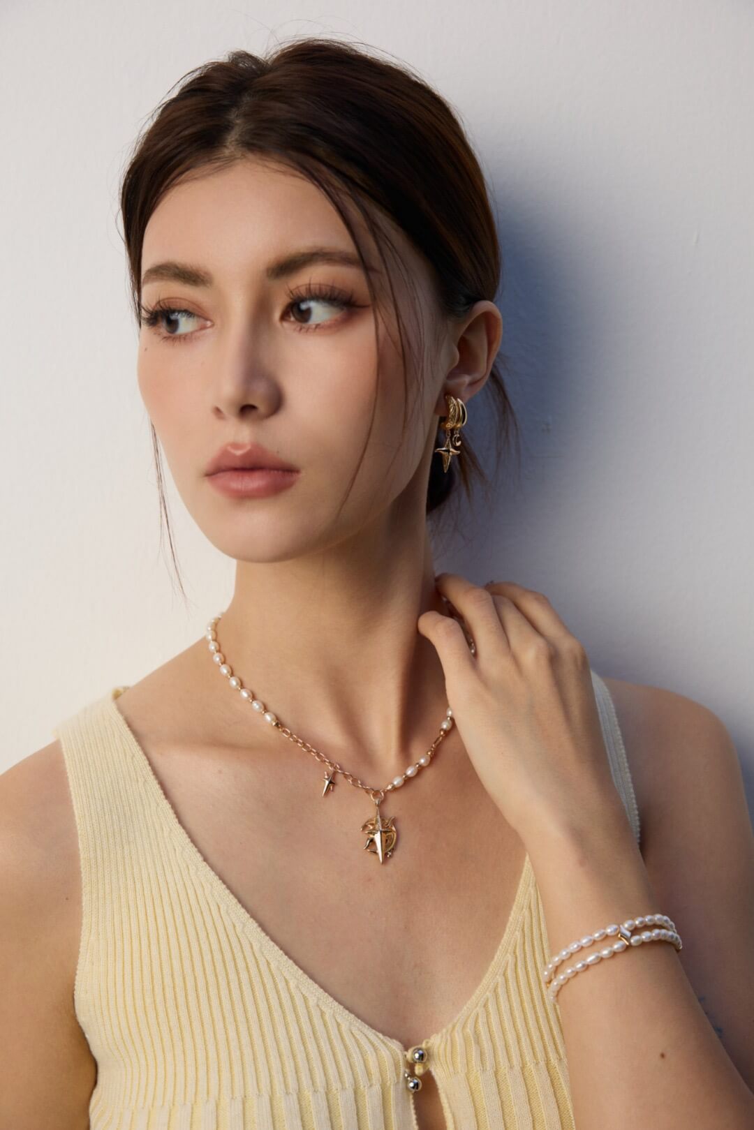 Vintage Pearl Necklace | Gold-Plated S925 Silver