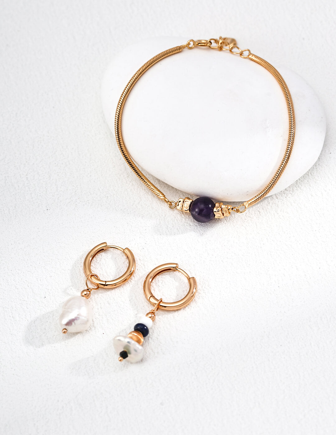 Amethyst Bracelet in Gold-Plated Sterling Silver