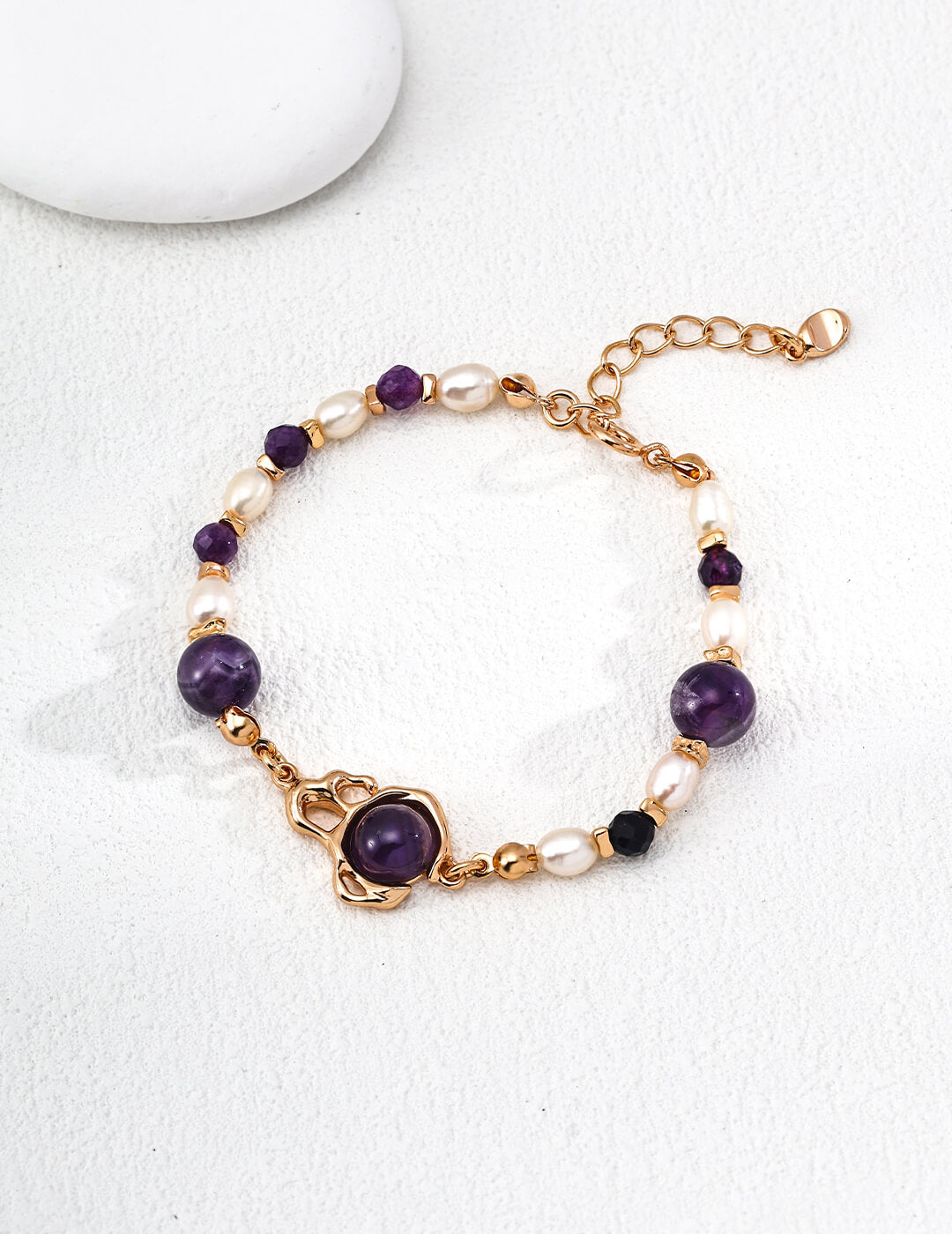 Amethyst Bracelet in Gold-Plated Sterling Silver