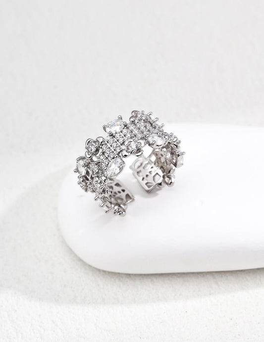 Minimalist S925 Silver Zircon Ring