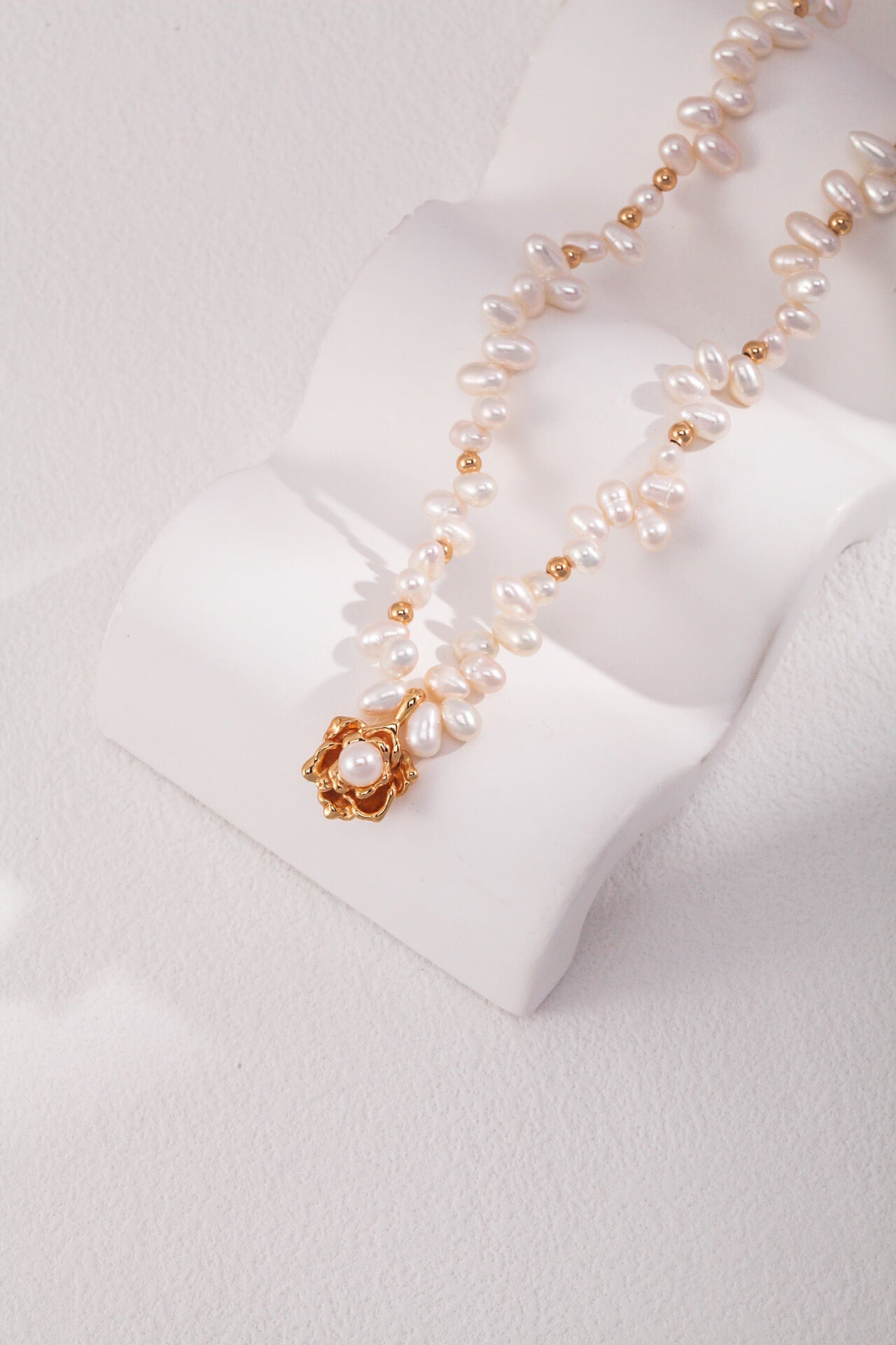 Vintage Camellia Pearl Pendant | Best Seller