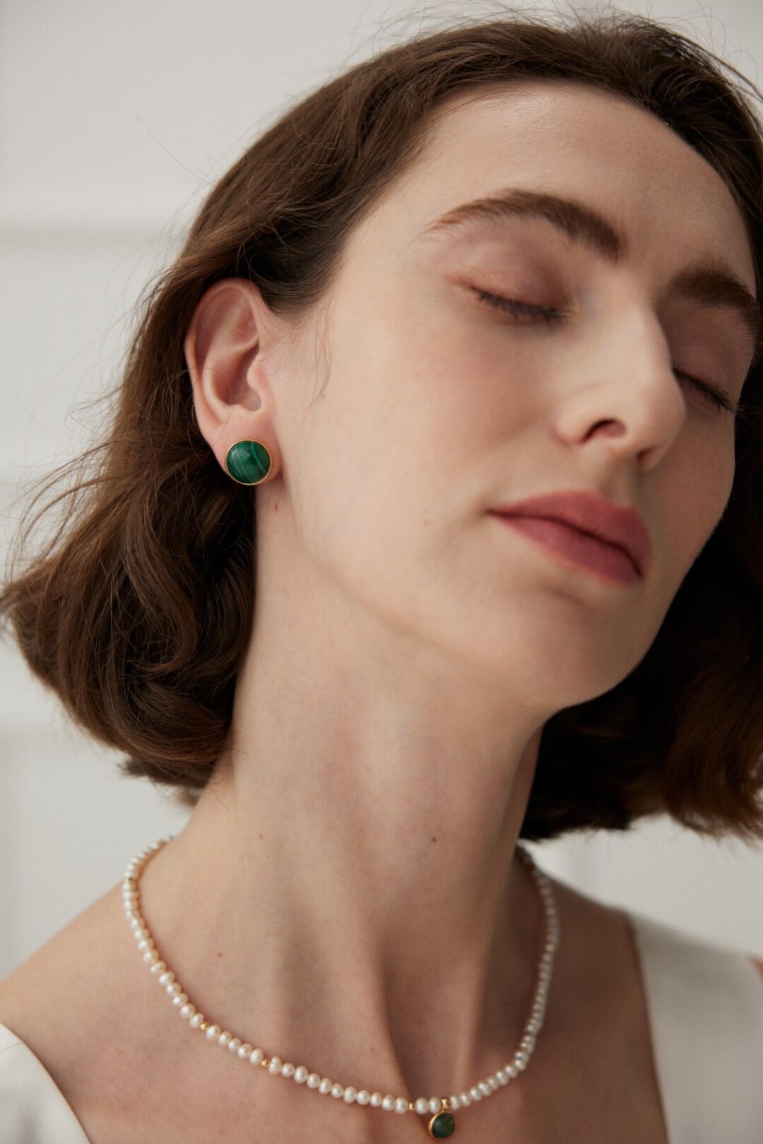Minimalist & Elegant Malachite Stud Earrings