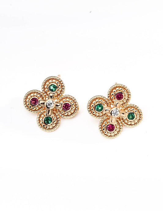 Trendy Vintage Zircon Earrings