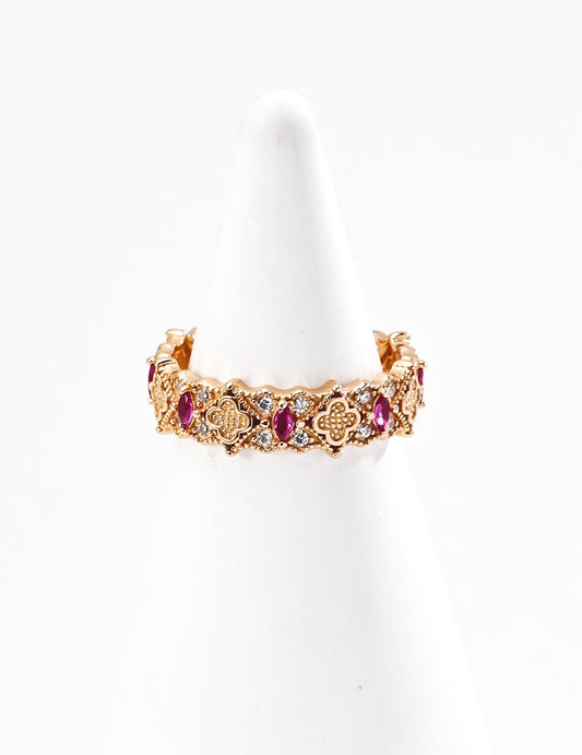 Zircon Vintage Ring in Gold-Plated Sterling Silver