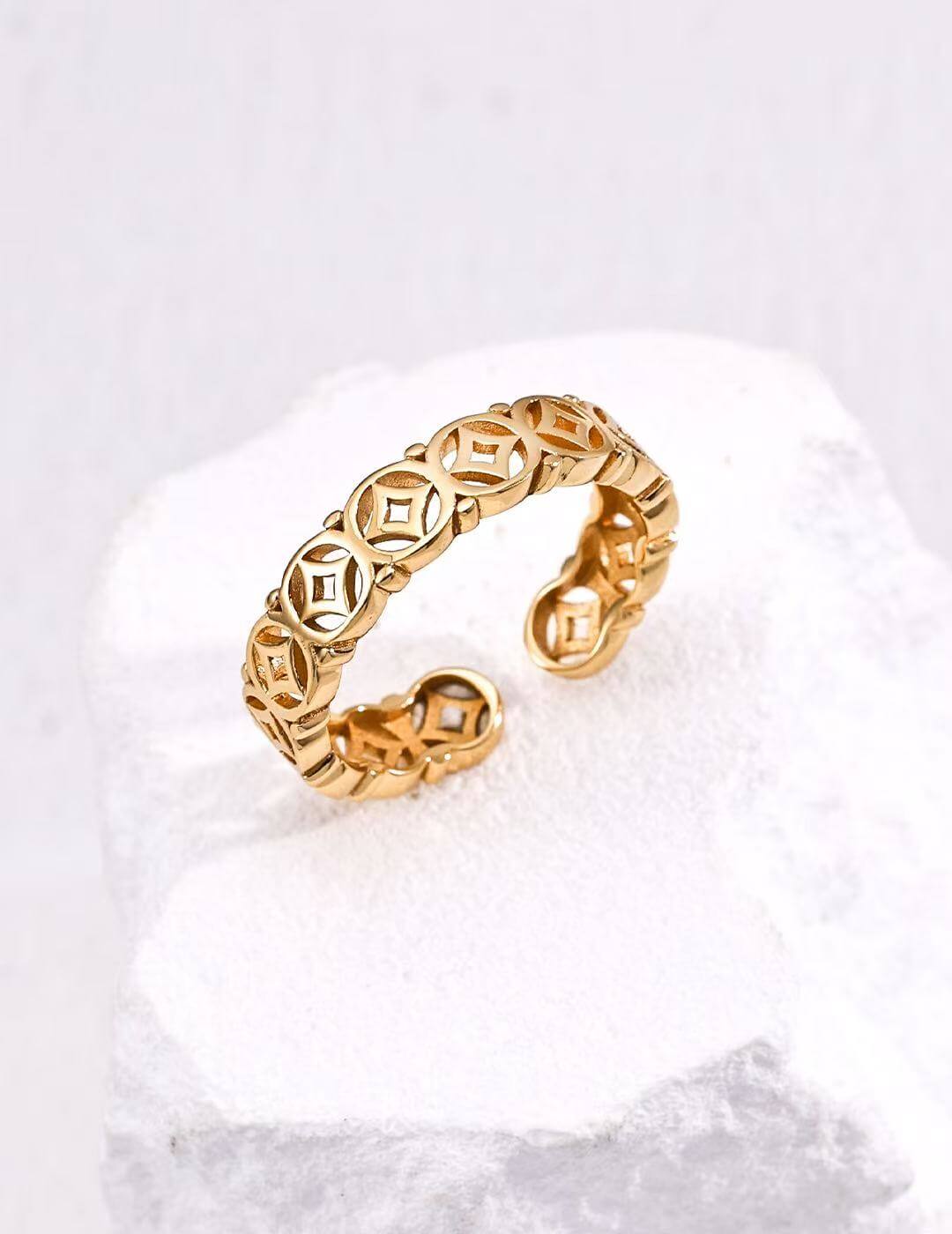Fortune Series Ring, Gold-Plated S925 Silver