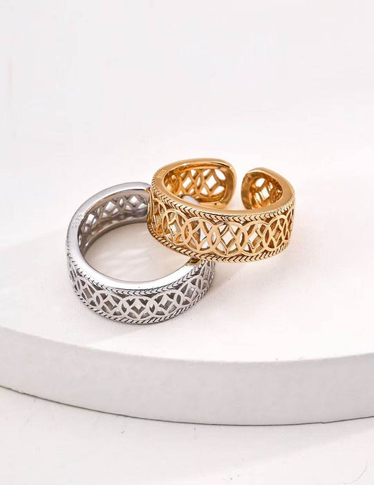 Fortune Series Ring, Gold-Plated S925 Silver