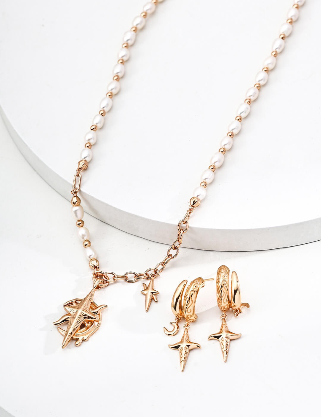 Vintage Pearl Necklace | Gold-Plated S925 Silver