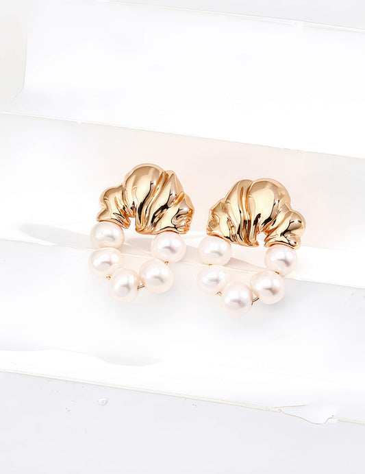 S925 Sterling Silver Vintage Pearl Earrings and Necklace Set