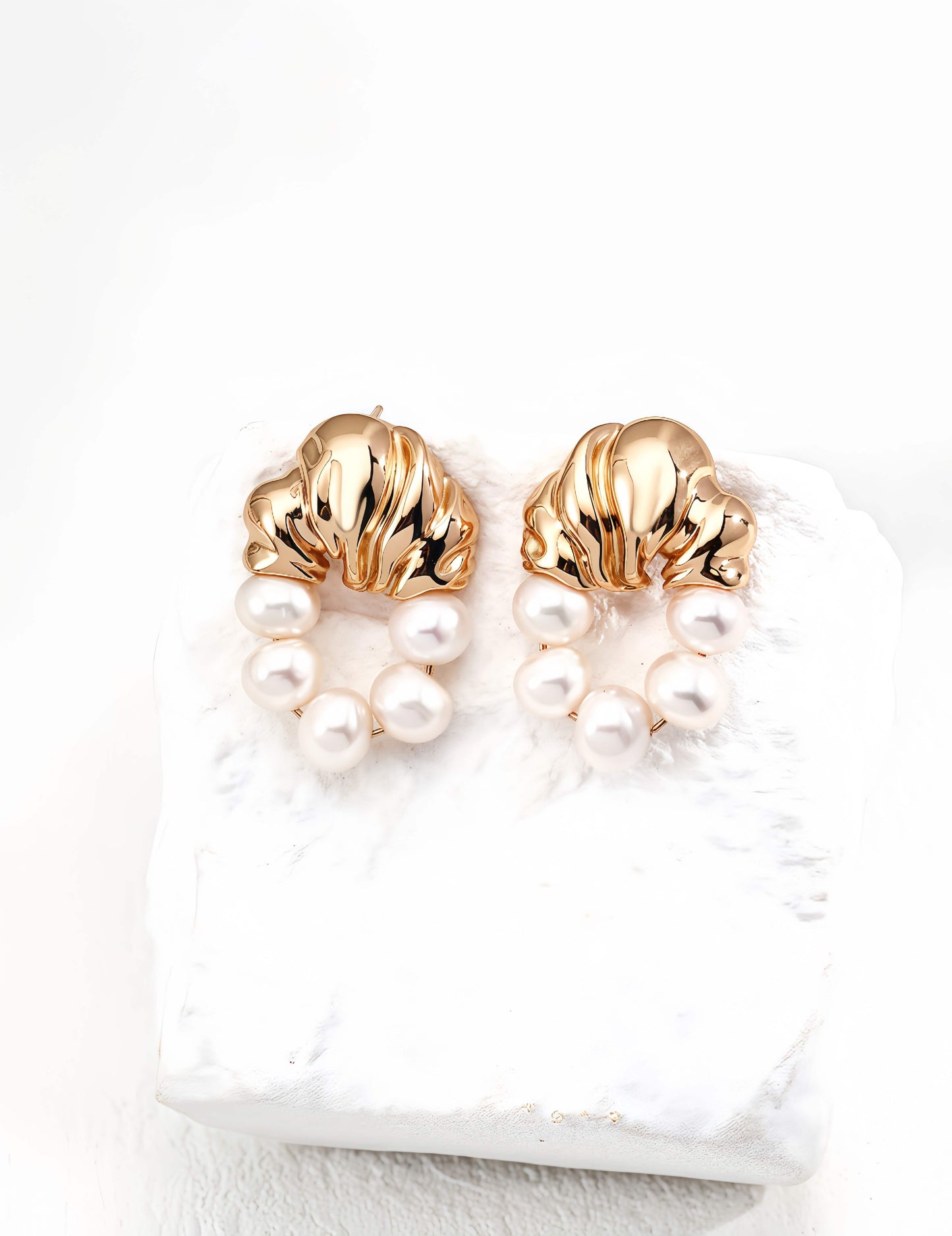 S925 Sterling Silver Vintage Pearl Earrings and Necklace Set