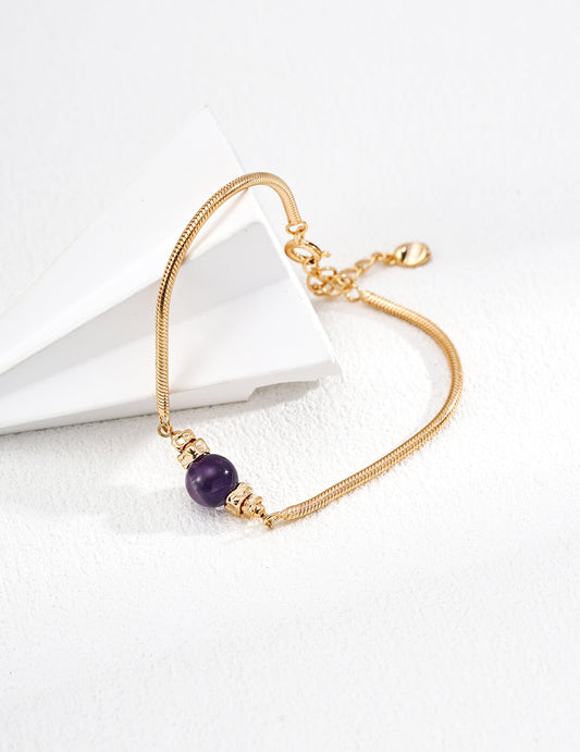 Amethyst Bracelet in Gold-Plated Sterling Silver